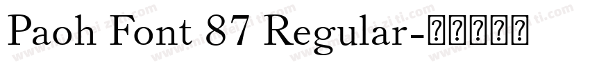 Paoh Font 87 Regular字体转换